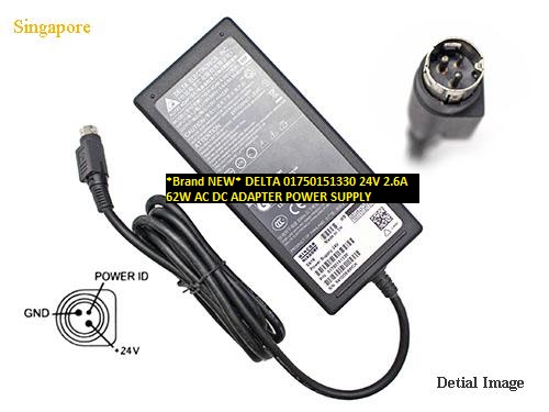*Brand NEW* 62W DELTA 24V 2.6A 01750151330 AC DC ADAPTER POWER SUPPLY